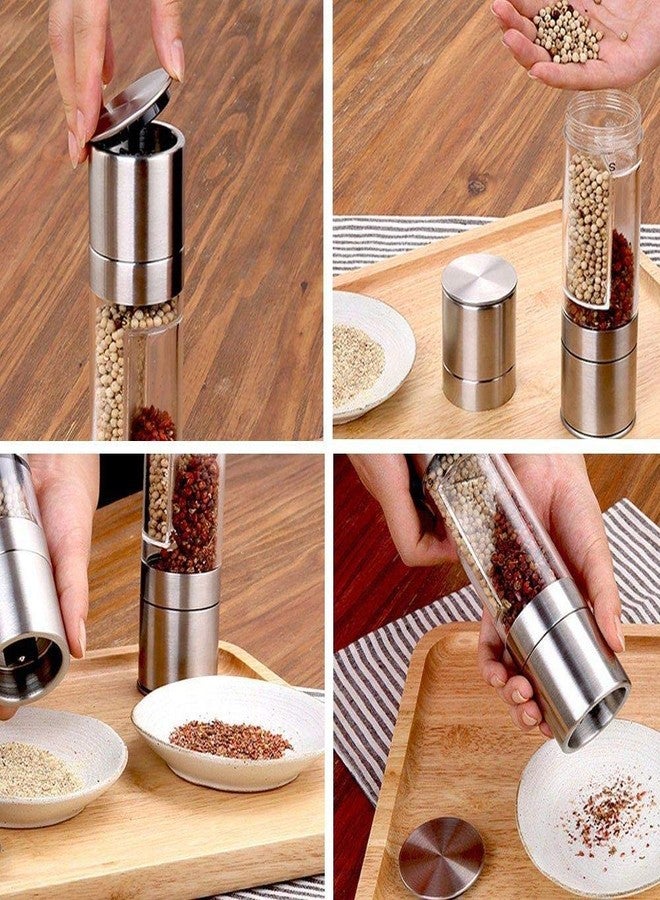 Nirvisha Stainless Steel 2 in 1 Adjustable Ceramic Shaker Spice Hand Mill Kitchen Tool - Image 5